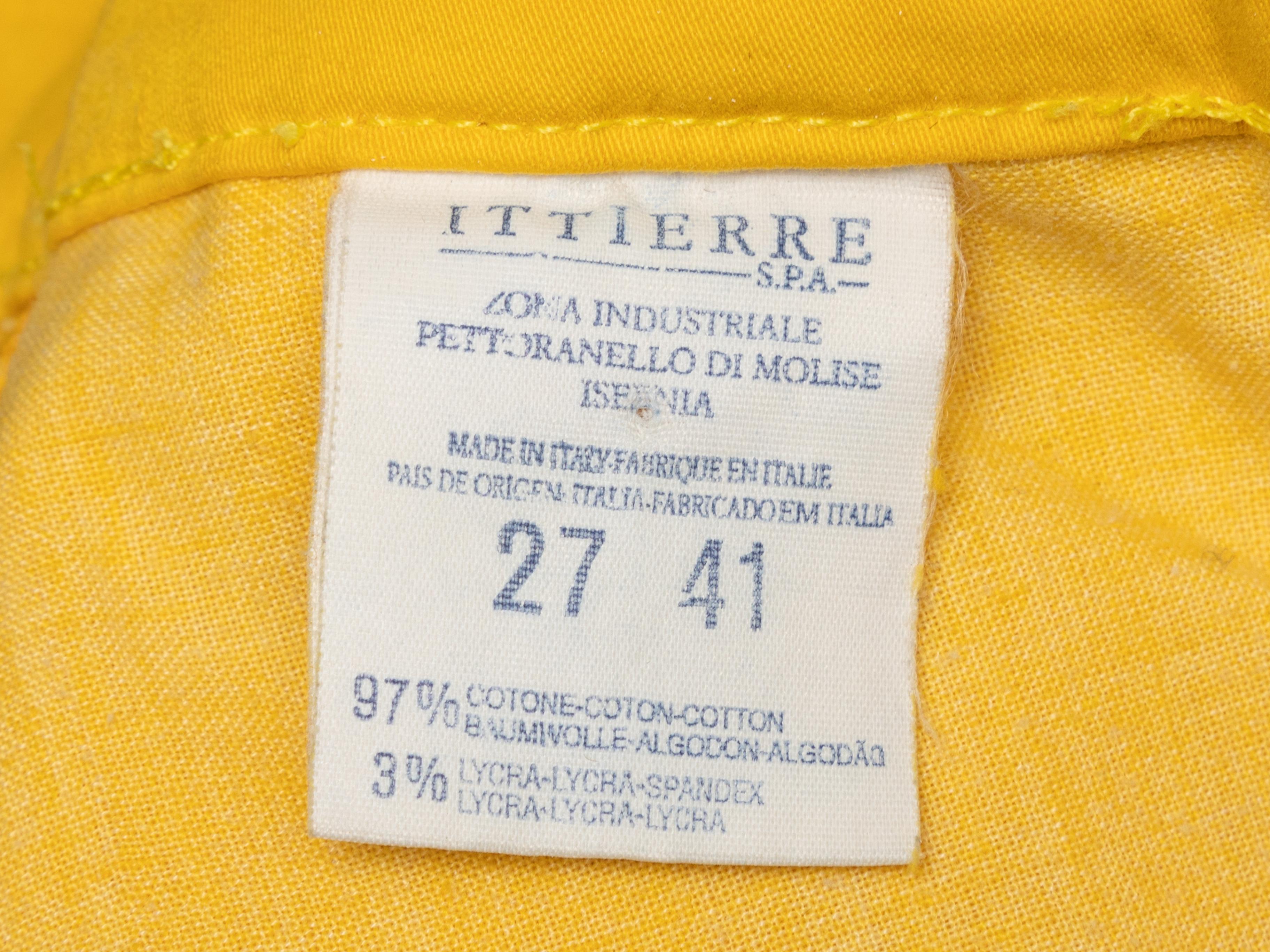 Gelbe Versace Jeans Couture-Hose mit Skinny-Leg im Zustand „Hervorragend“ in New York, NY