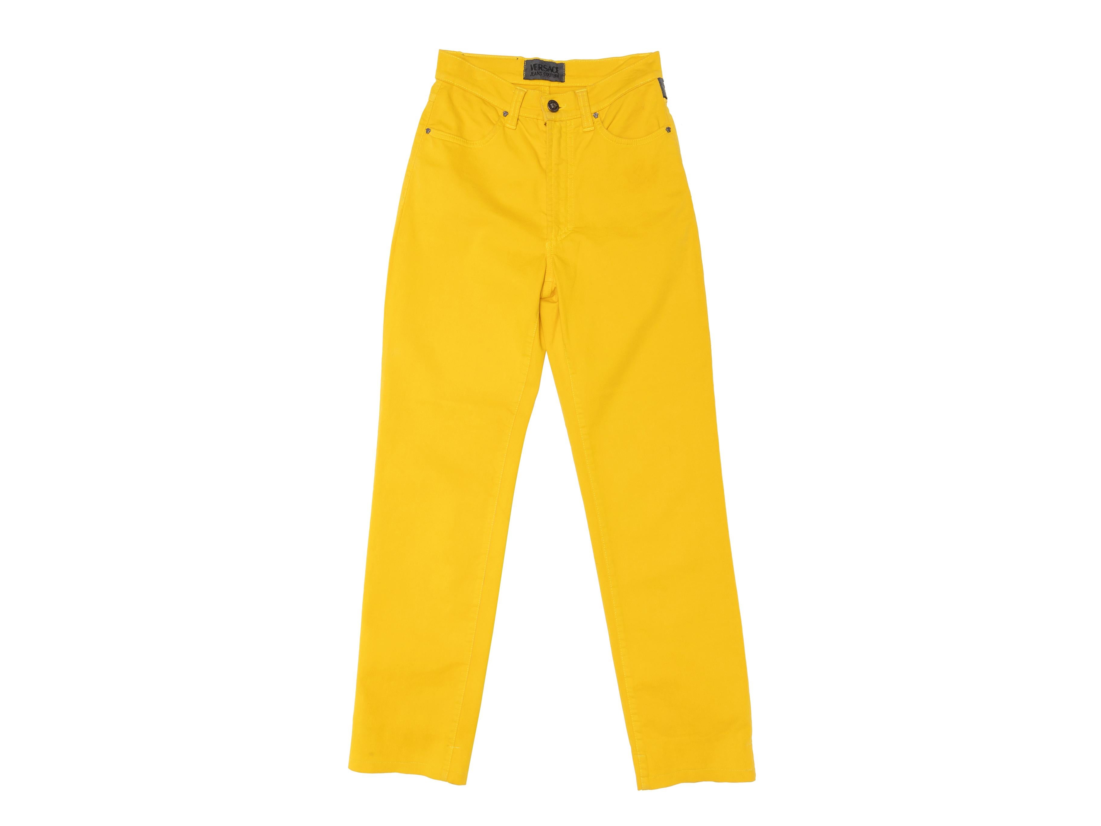 Gelbe Versace Jeans Couture-Hose mit Skinny-Leg 2