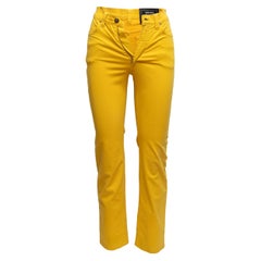 Yellow Versace Jeans Couture Skinny-Leg Pants