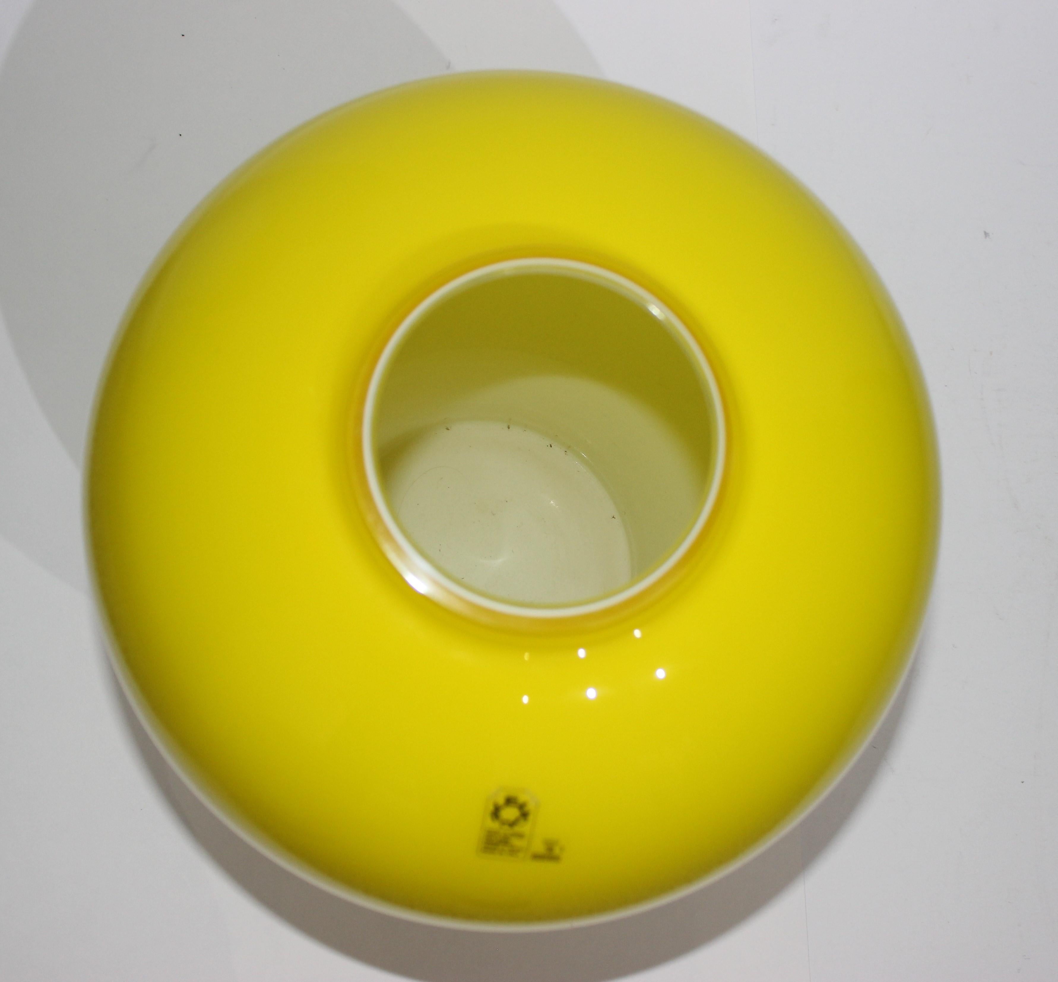 Yellow Vetri Murano Glass Vase 7