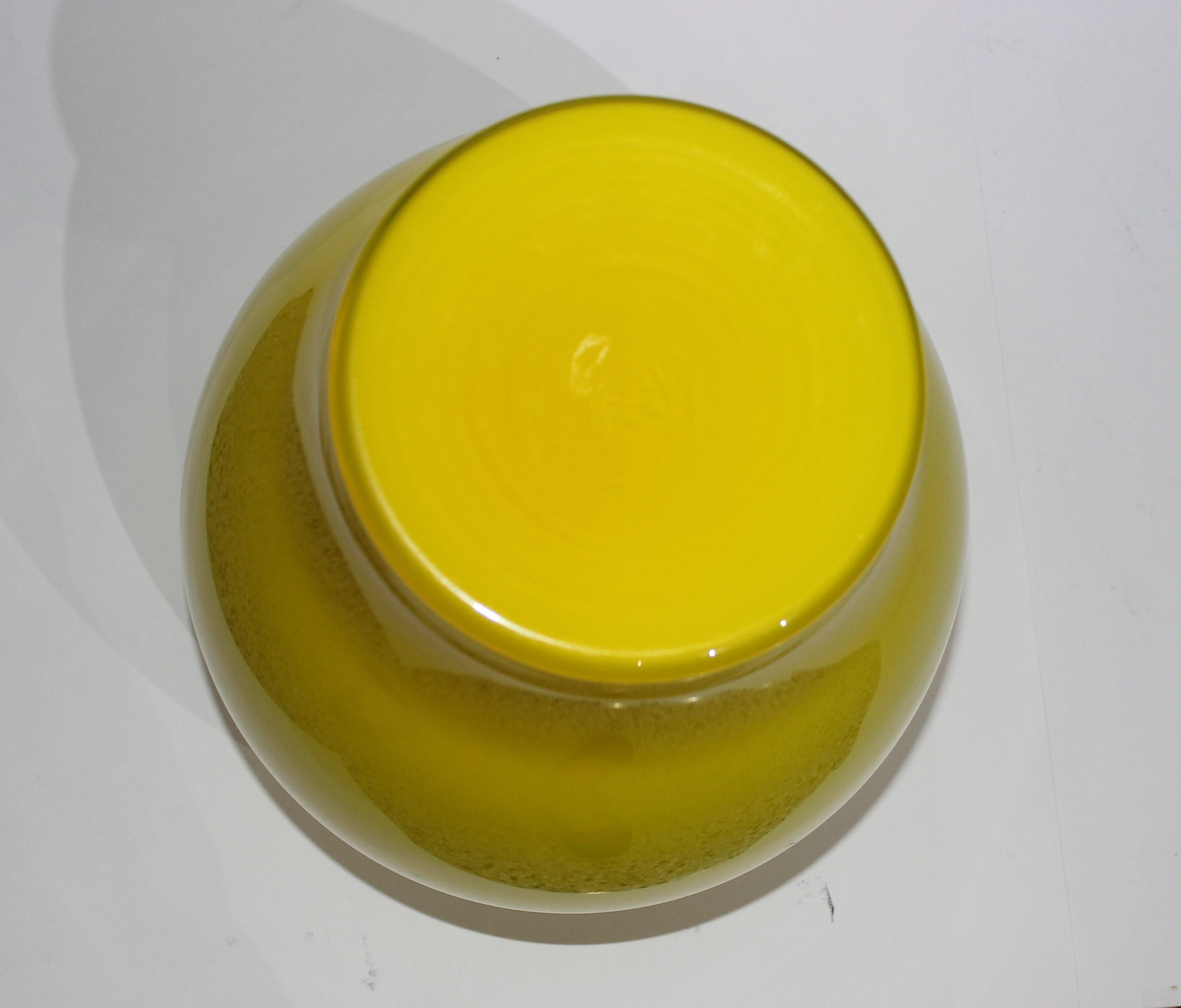 Yellow Vetri Murano Glass Vase 8