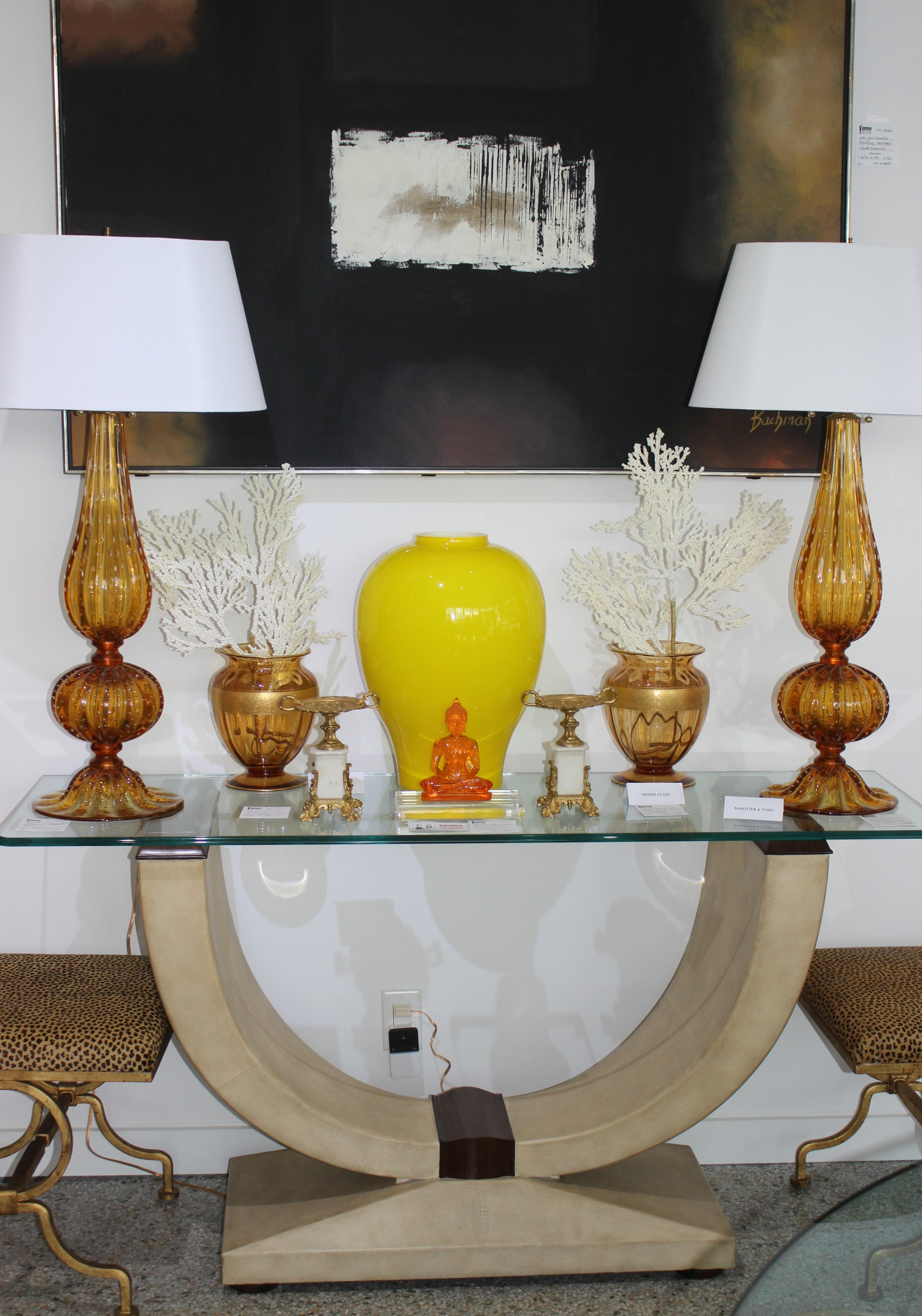 Yellow Vetri Murano Glass Vase 10
