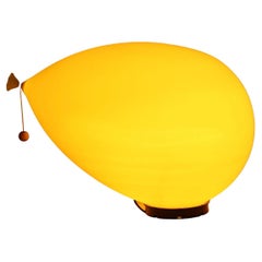 Yellow Vintage Balloon Flush Mount Sconce Table Lamp Yves Christin 1980s Italy