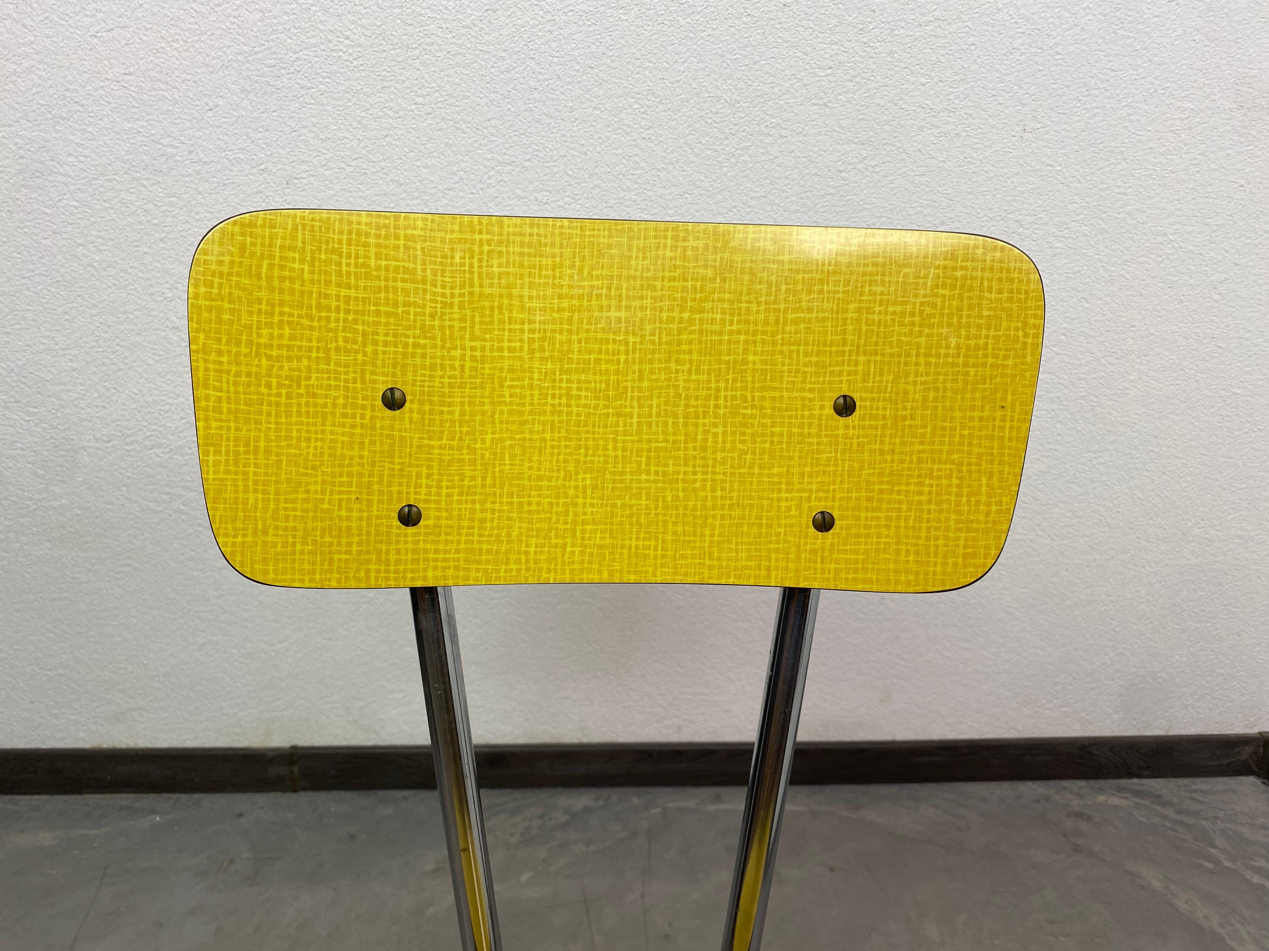 Mid-Century Modern Yellow vintage dining chair For Sale