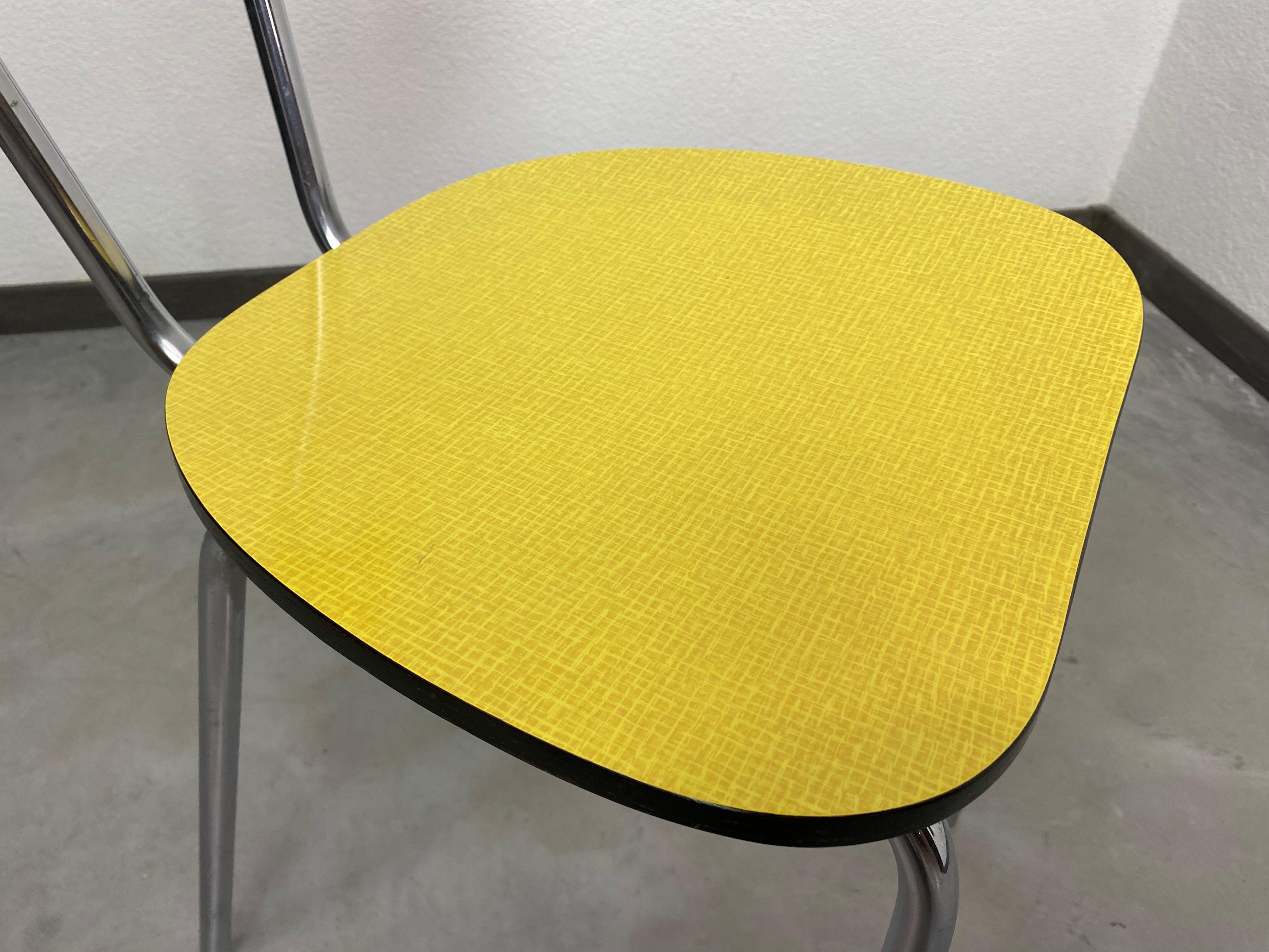 Late 20th Century Yellow vintage dining chair For Sale