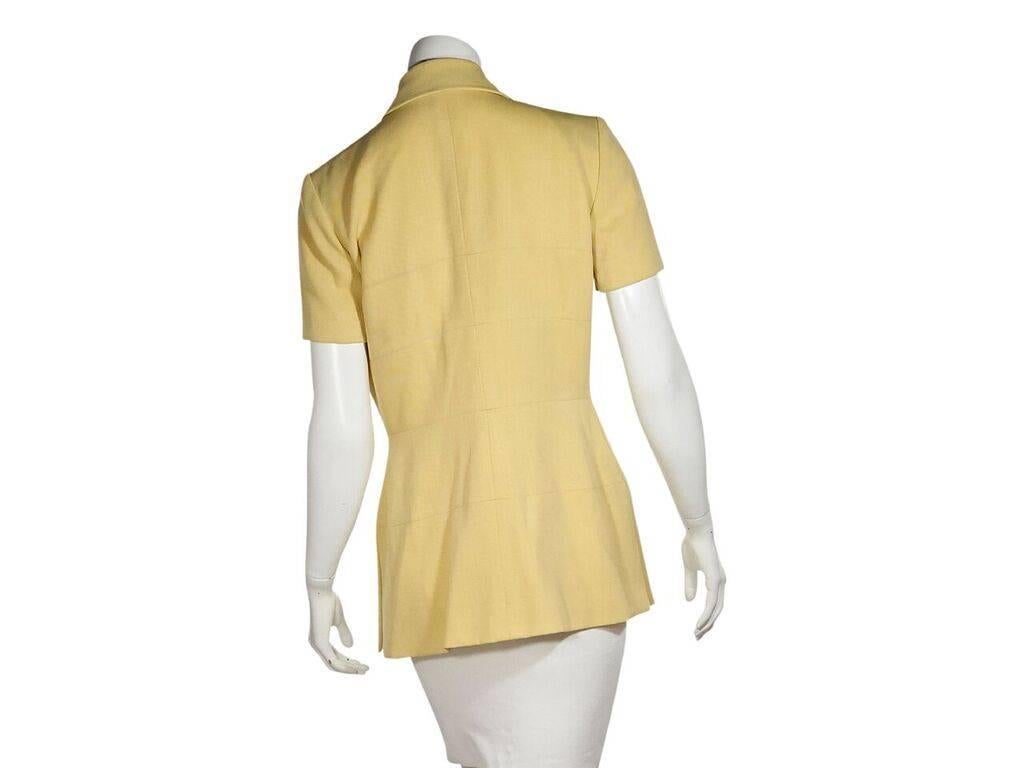 Women's Yellow Vintage Karl Lagerfeld Culotte Shorts Suit Set