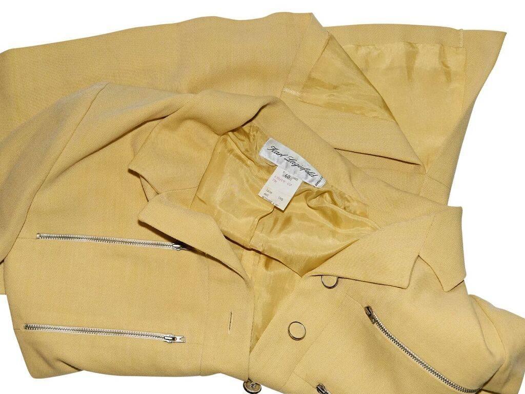 Yellow Vintage Karl Lagerfeld Culotte Shorts Suit Set 1
