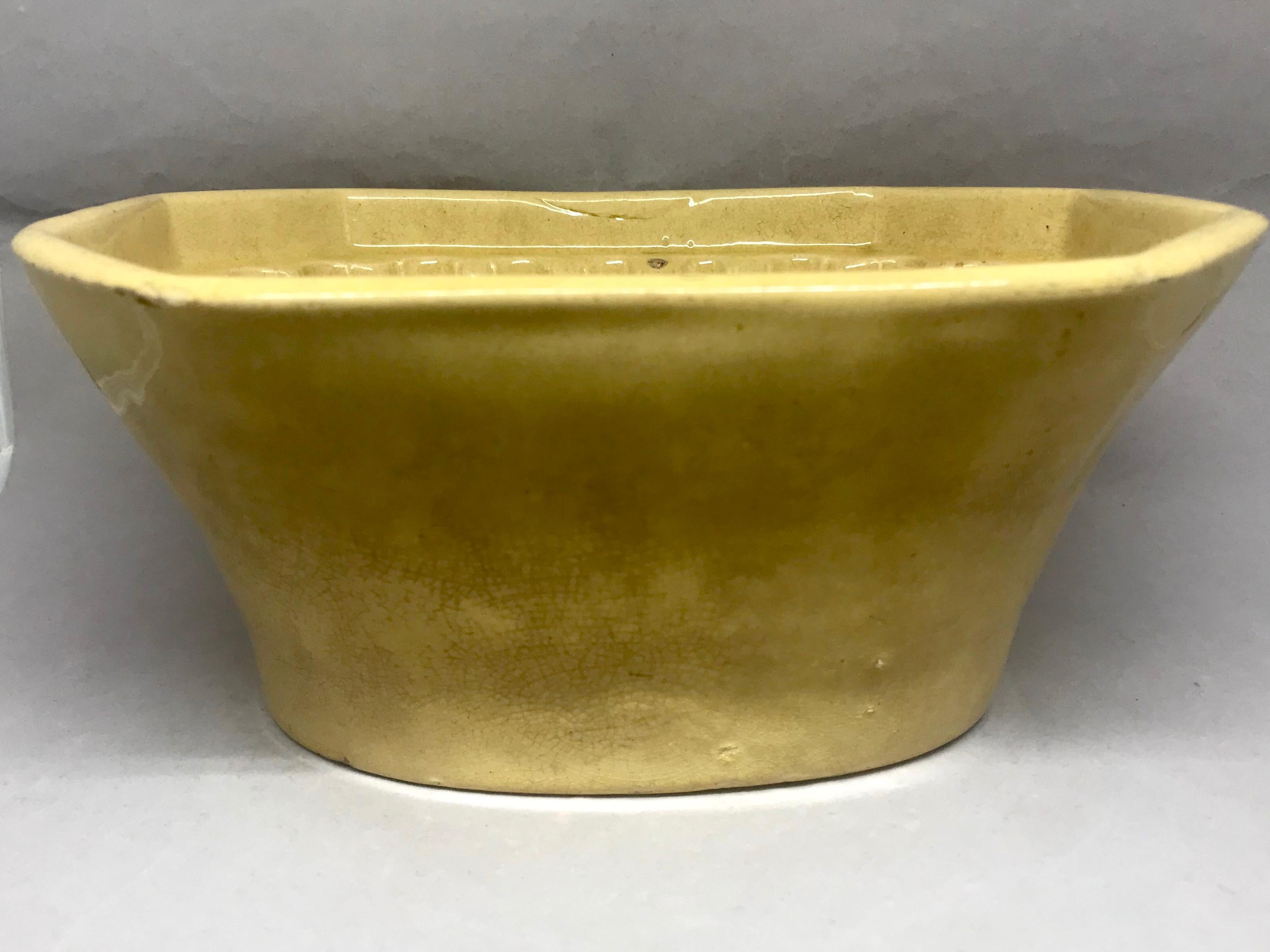 19th Century Yellow Ware Corn Cob Jelly Pudding Mould