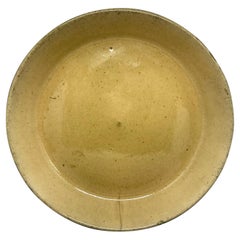 Antique Yellow Ware Rimmed Dish