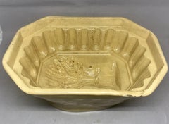 Yellow Ware Wheat Sheaves Jelly Pudding Mould