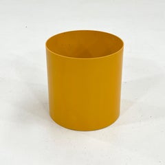 Yellow Waste Paper Bin Model 4660 by Gino Colombini for Kartell, 1970s