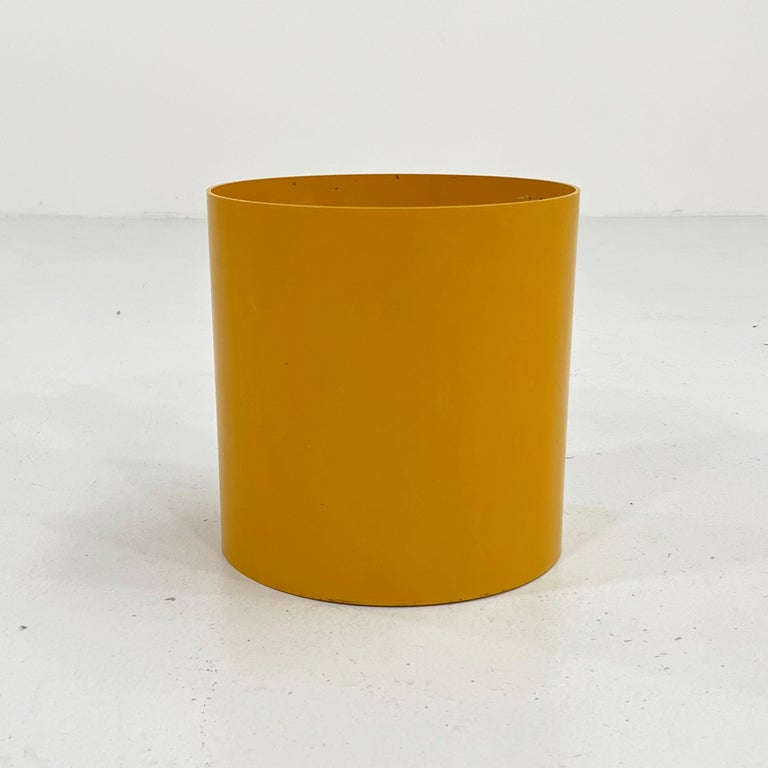 Yellow Waste Paper Bin Model 4660 by Gino Colombini for Kartell, 1970s at 1stDibs