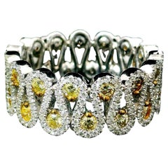 Yellow & White Diamond Eternity Diamond Ring