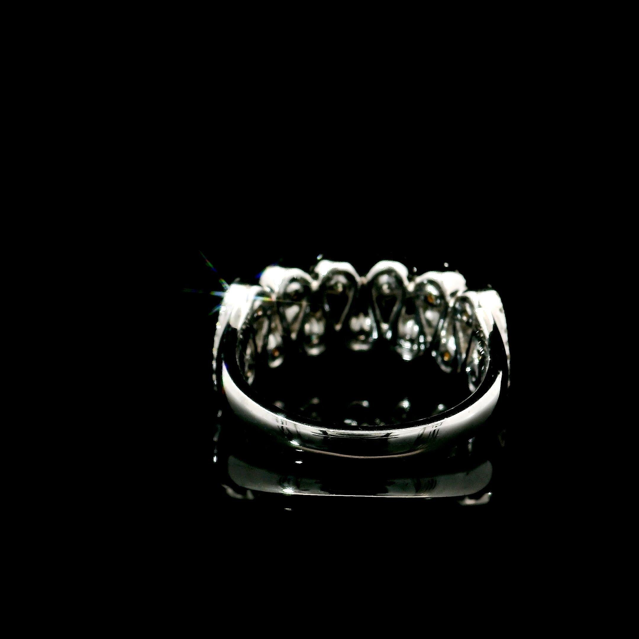 Women's or Men's Yellow & White Diamond Eternity Ring For Sale