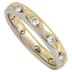 Gelb & Weißgold Diamant Eternity Band 0,40ct