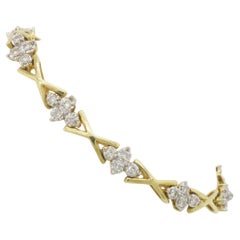Yellow & White Gold Intricate Diamond Bracelet