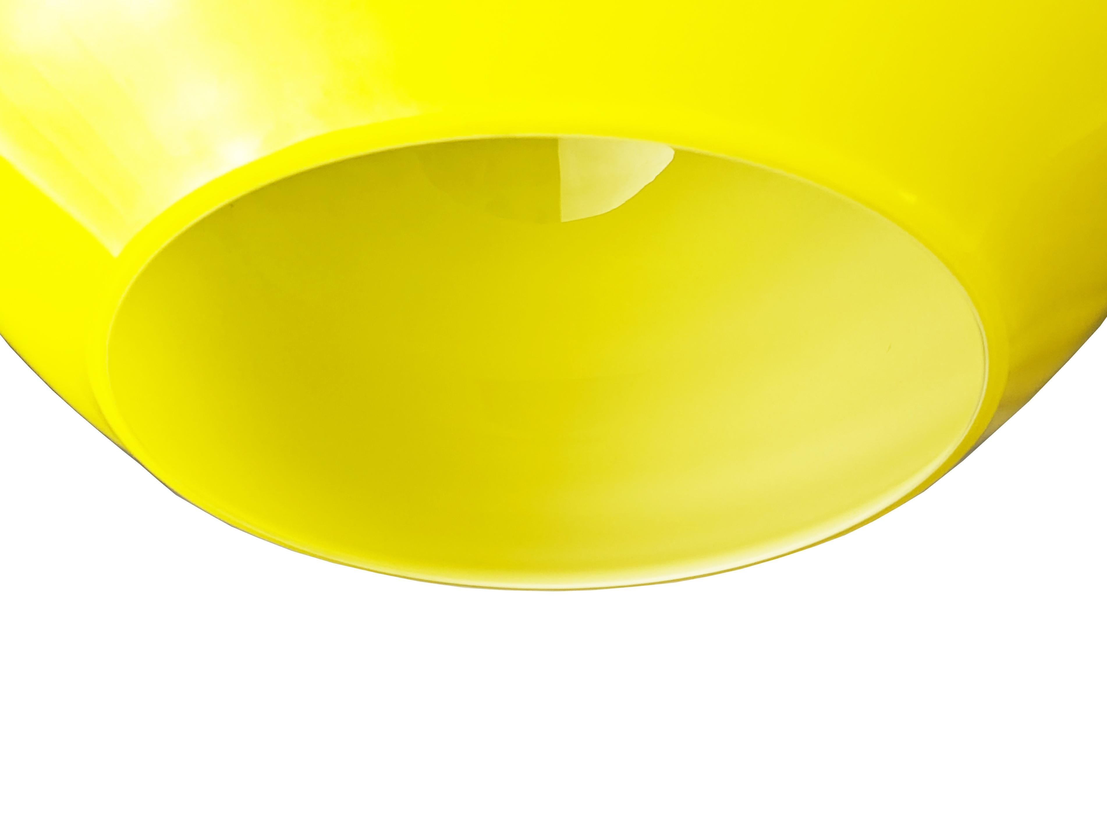 Yellow & White Murano Glass Pendant Lamp by A. Pianon for Vistosi, 1960s For Sale 2