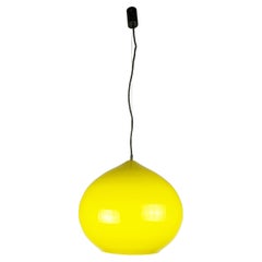 Yellow & White Murano Glass Pendant Lamp by A. Pianon for Vistosi, 1960s