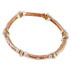 Yellow, White, Rose Gold Diamond Bracelet by SeidenGang, Laurel Collection