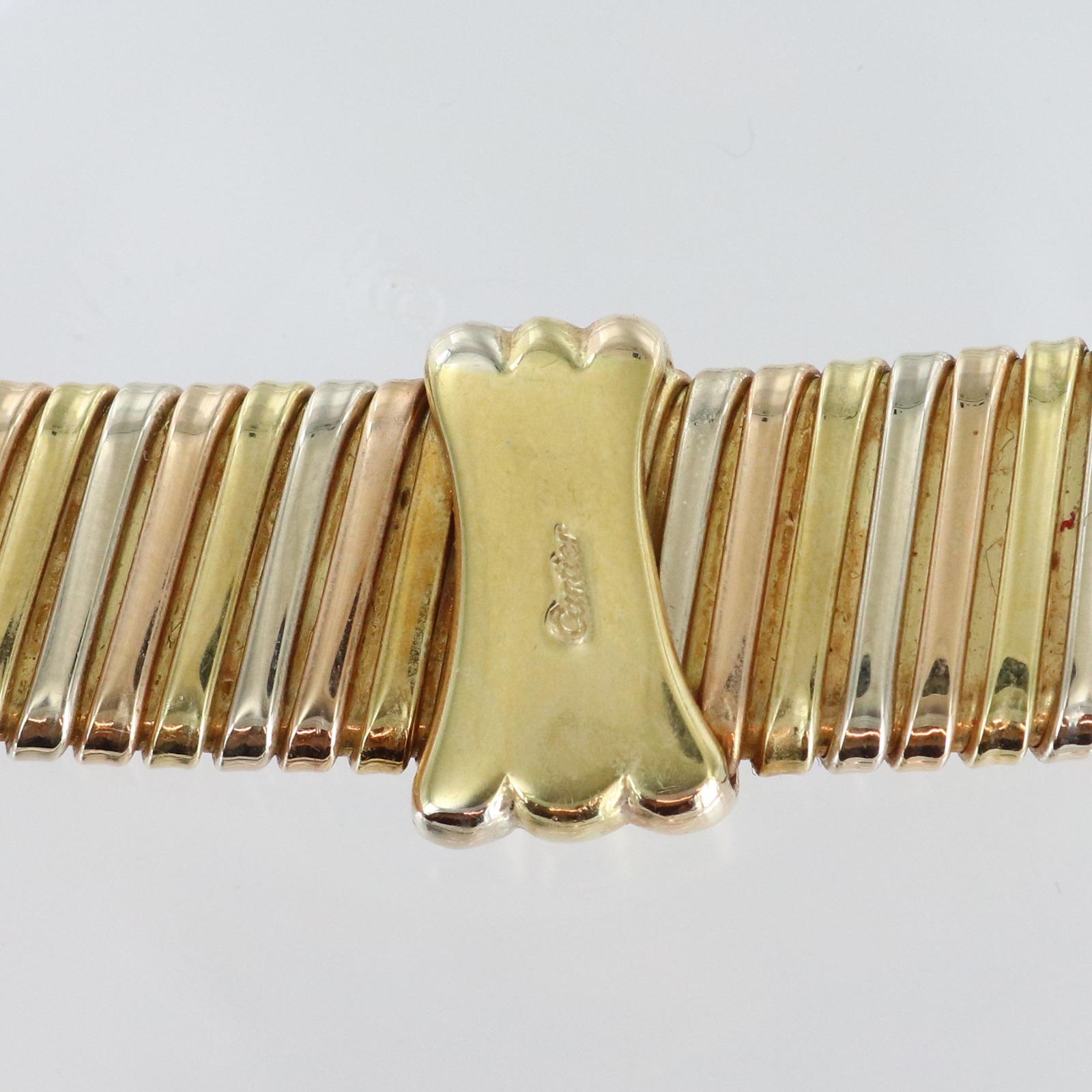 Yellow, White, Rose Gold Tubogas Cartier Trinity Necklace In Excellent Condition For Sale In Neung-sur-beuvron, FR