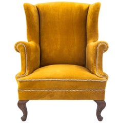 Yellow Wingback Armchair