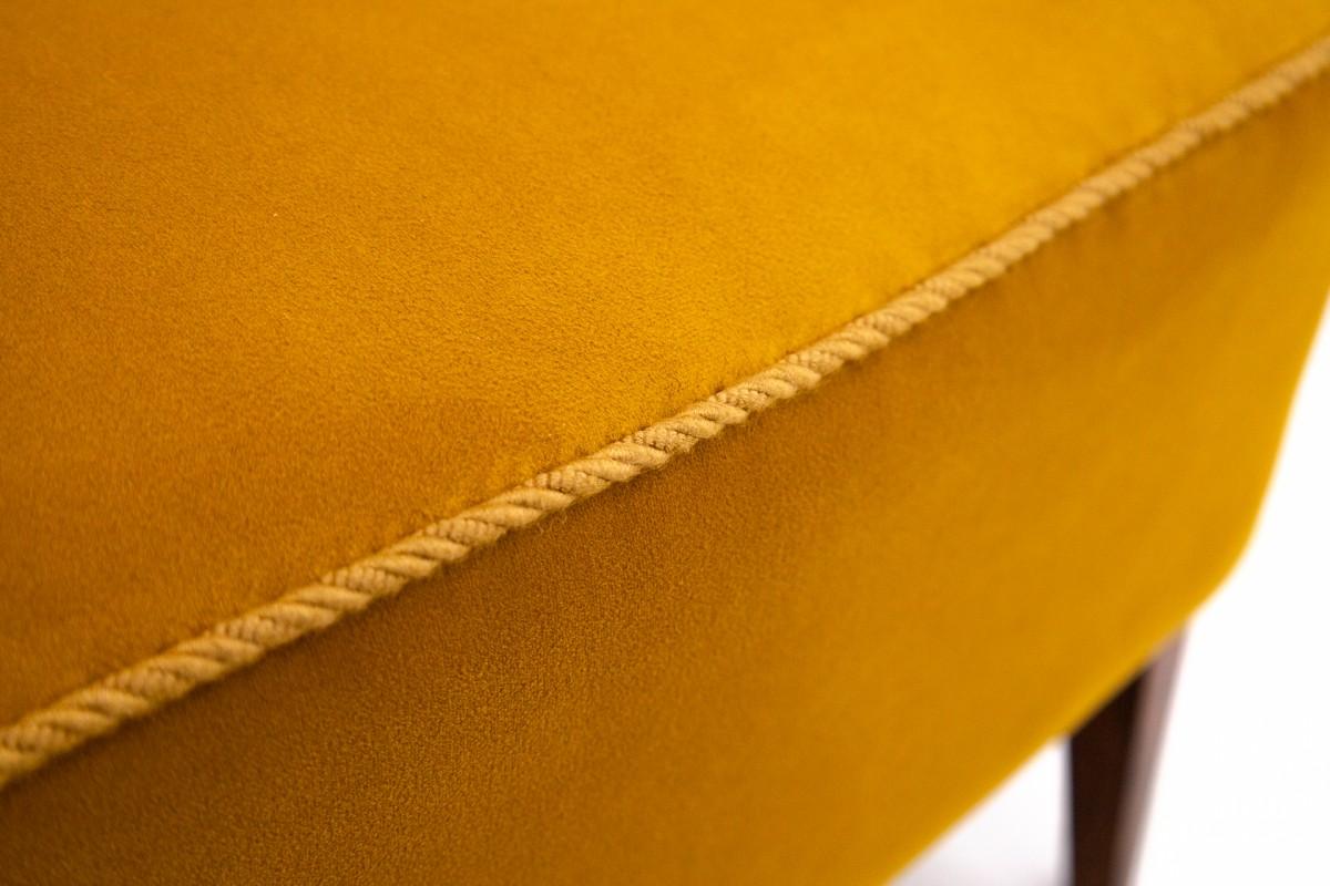 Yellow Wingback Armchair, Northern Europe, around 1920. After renovation. For Sale 3