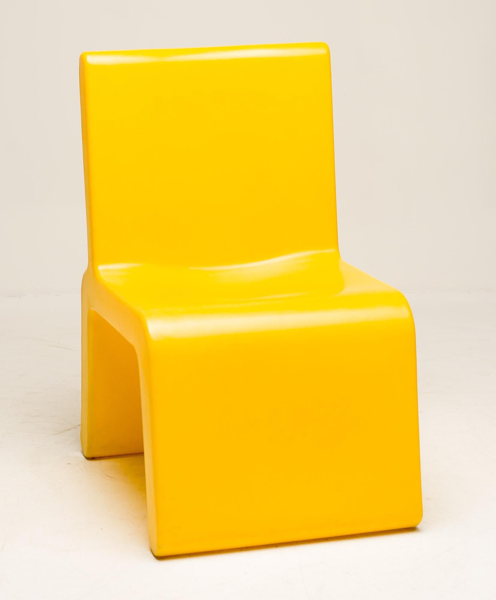 Plastic Yellow WL&T Chair by Marc Newson for Walter Van Beirendonck