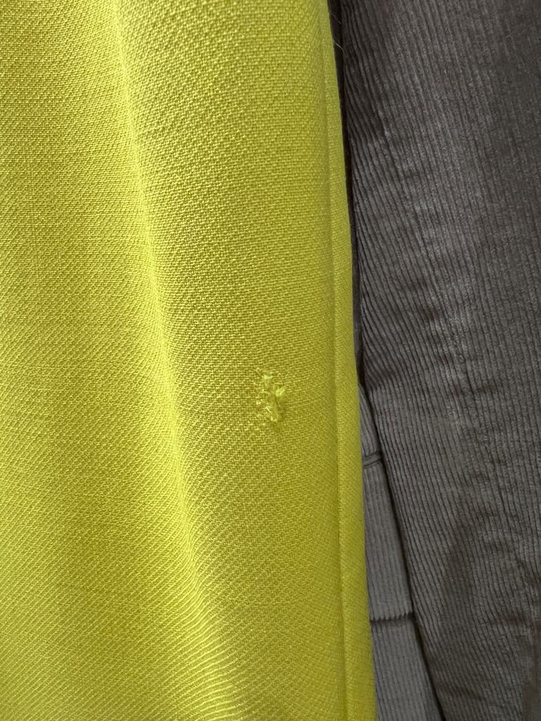 Yellow wool jersey tunique and trouser ensemble GALANOS For Sale 3