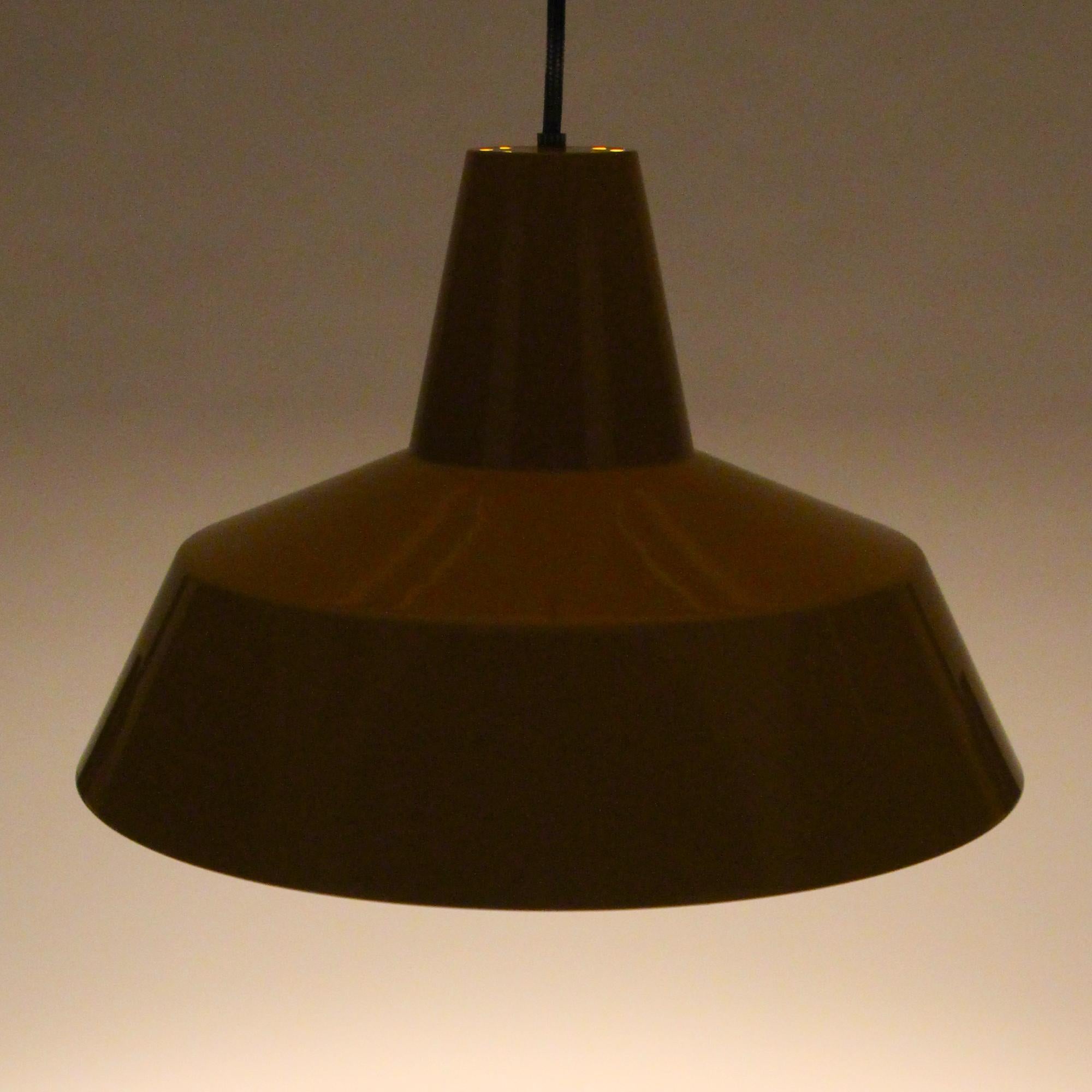 Metal Yellow Workshop Lamp by Nordisk Solar Compagni, 1980s, Yellow Industrial Pendant