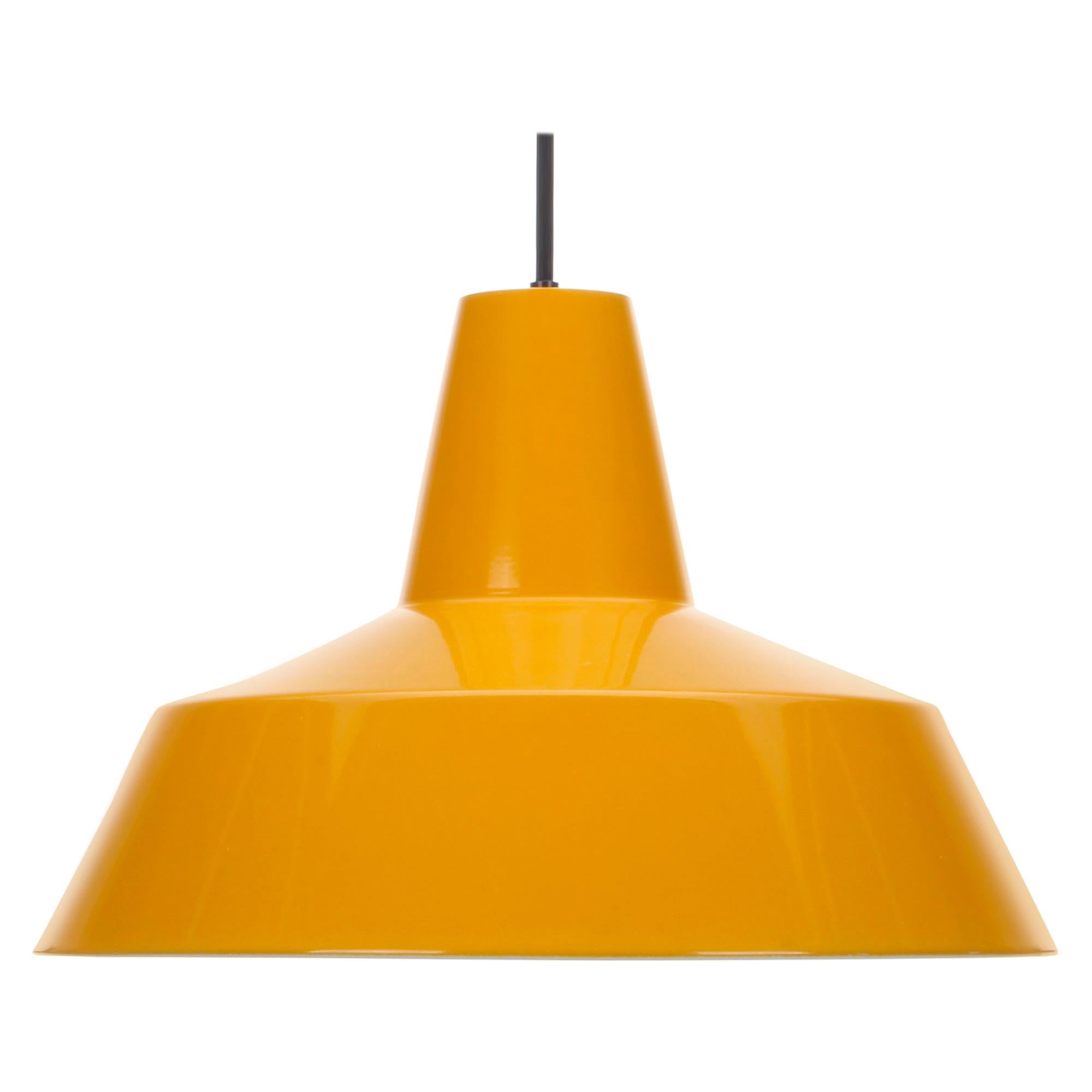 Yellow Workshop Lamp by Nordisk Solar Compagni, 1980s, Yellow Industrial Pendant