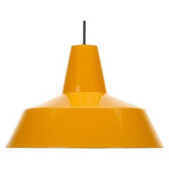 Yellow Workshop Lamp by Nordisk Solar Compagni, 1980s, Yellow Industrial Pendant