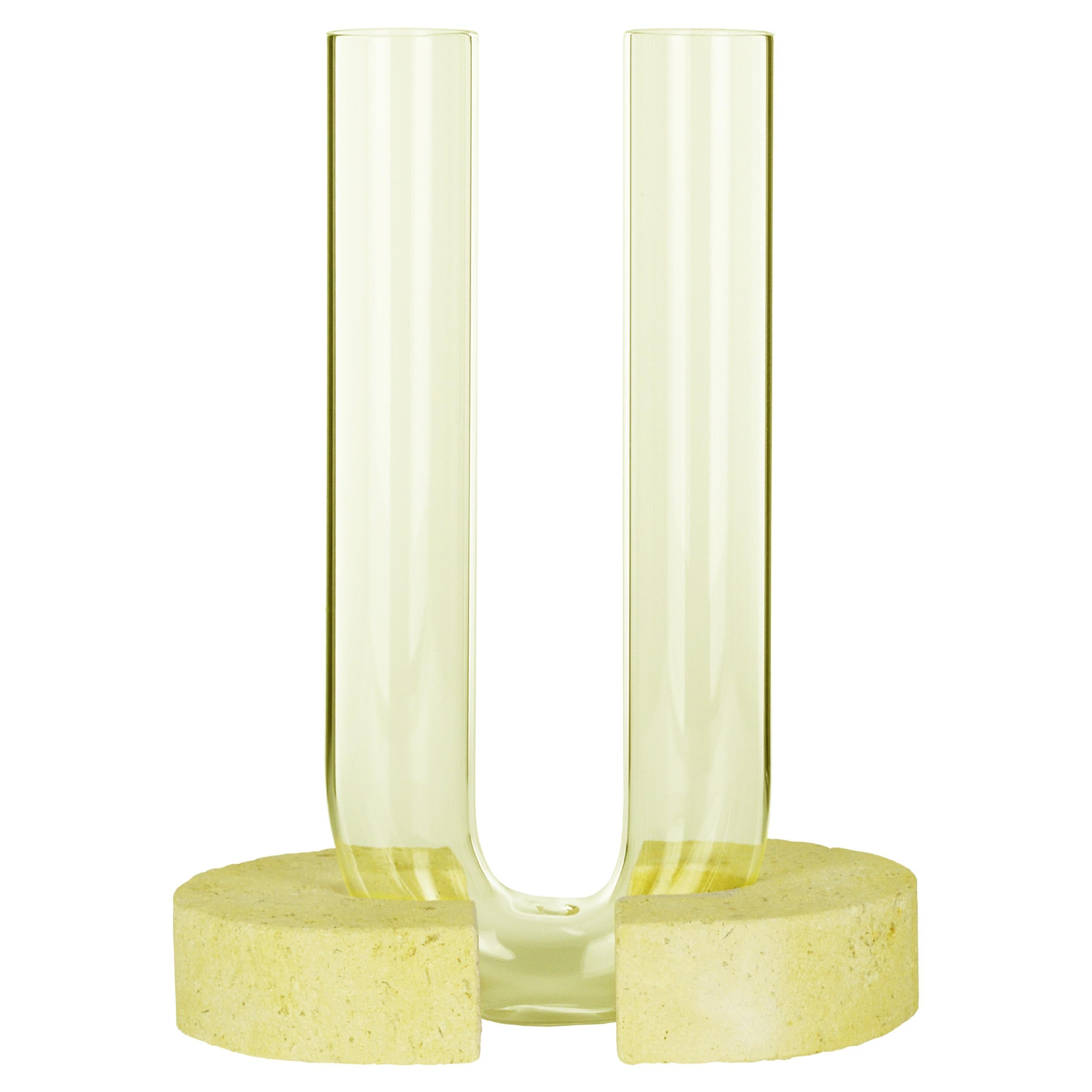 Vase jaune-jaune Cochlea del Risveglio Soils Édition de Coki Barbieri