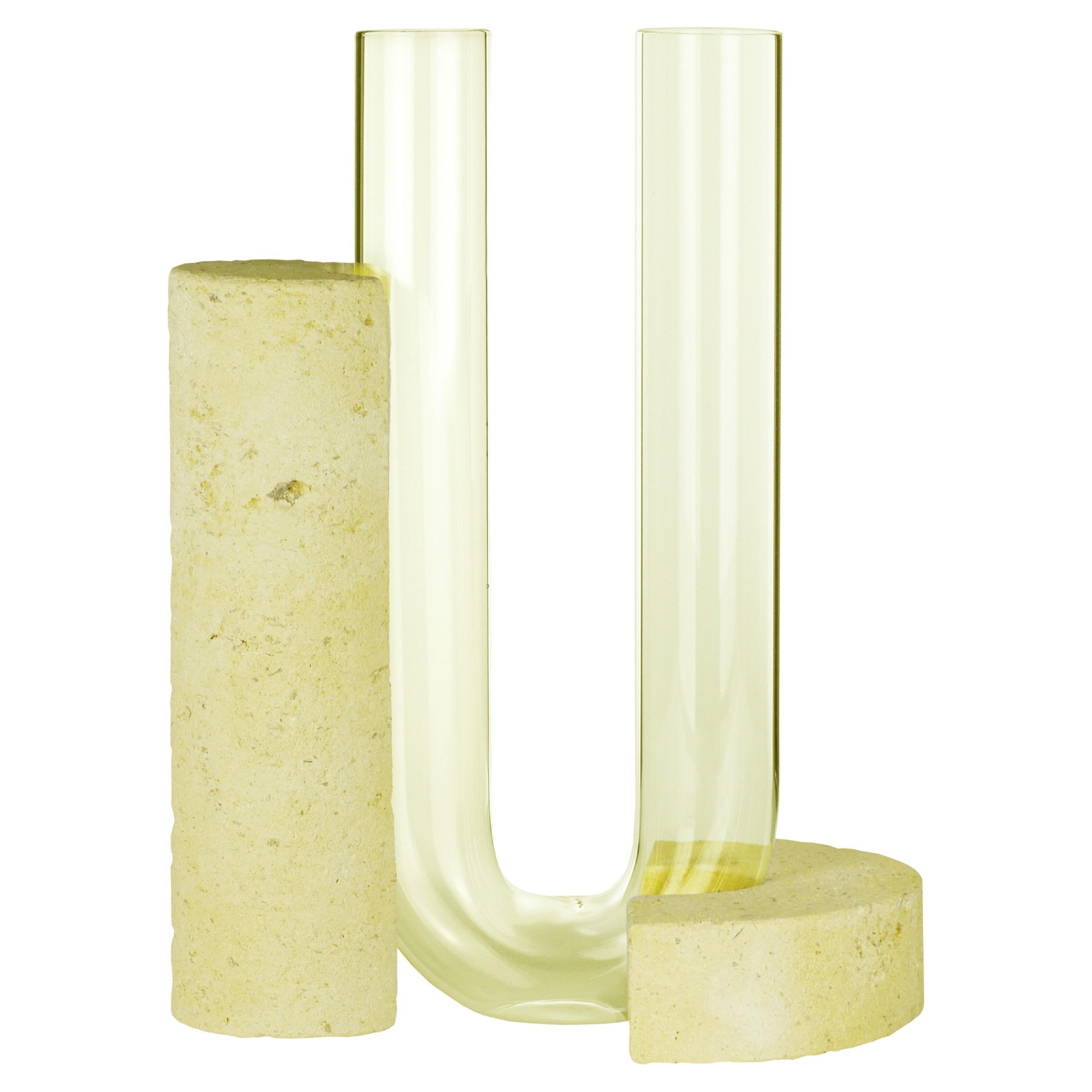 Yellow-Yellow Cochlea Della Consapevolezza Soils Edition Vase by Coki Barbieri For Sale