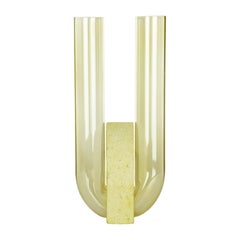 Gelb-gelbe Cochlea Della Liberazione Soils Edition Vase von Coki Barbieri