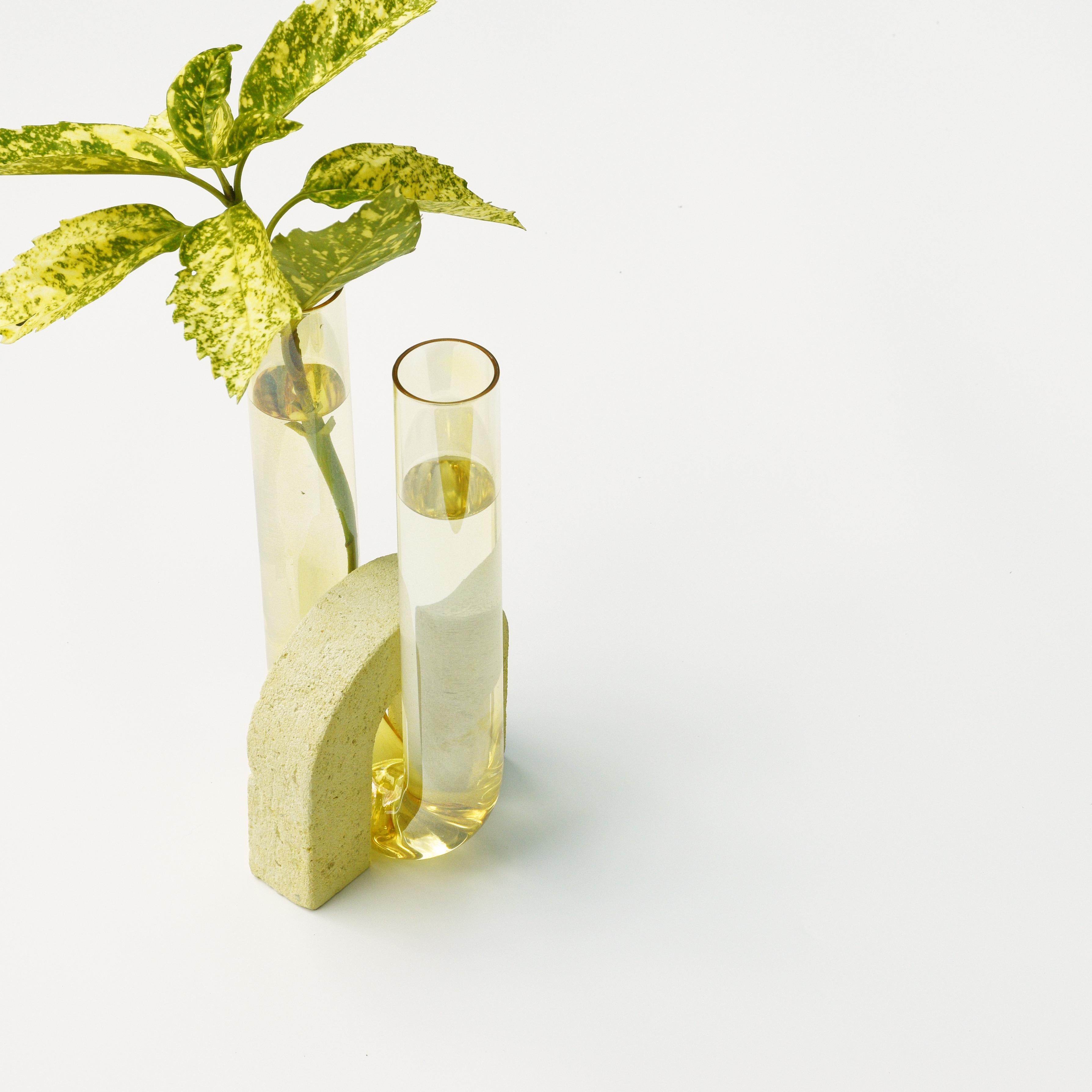 italien Vase Della Liberazione Soils jaune-jaune en édition par Coki Barbieri en vente