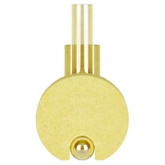 Vase Cochlea Della Metamorfosi jaune-jaune à 2 dents édition limitée par Coki Barbieri