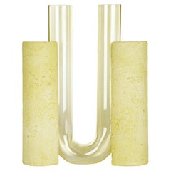 Yellow-Yellow Cochlea Dello Sviluppo Soils Edition Vase by Coki Barbieri