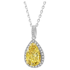 Yellow Zircon Necklace With Choice of Colours  Sterling Silver