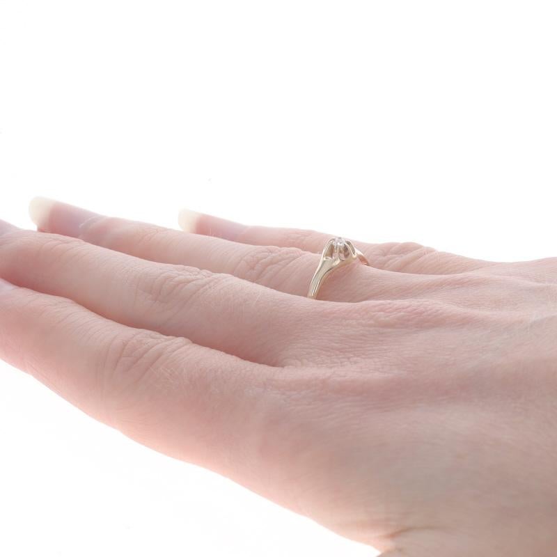 De las mujeres Anillo de Compromiso Solitario Edwardian de Oro Amarillo 14k Mina AntiqueButtercup