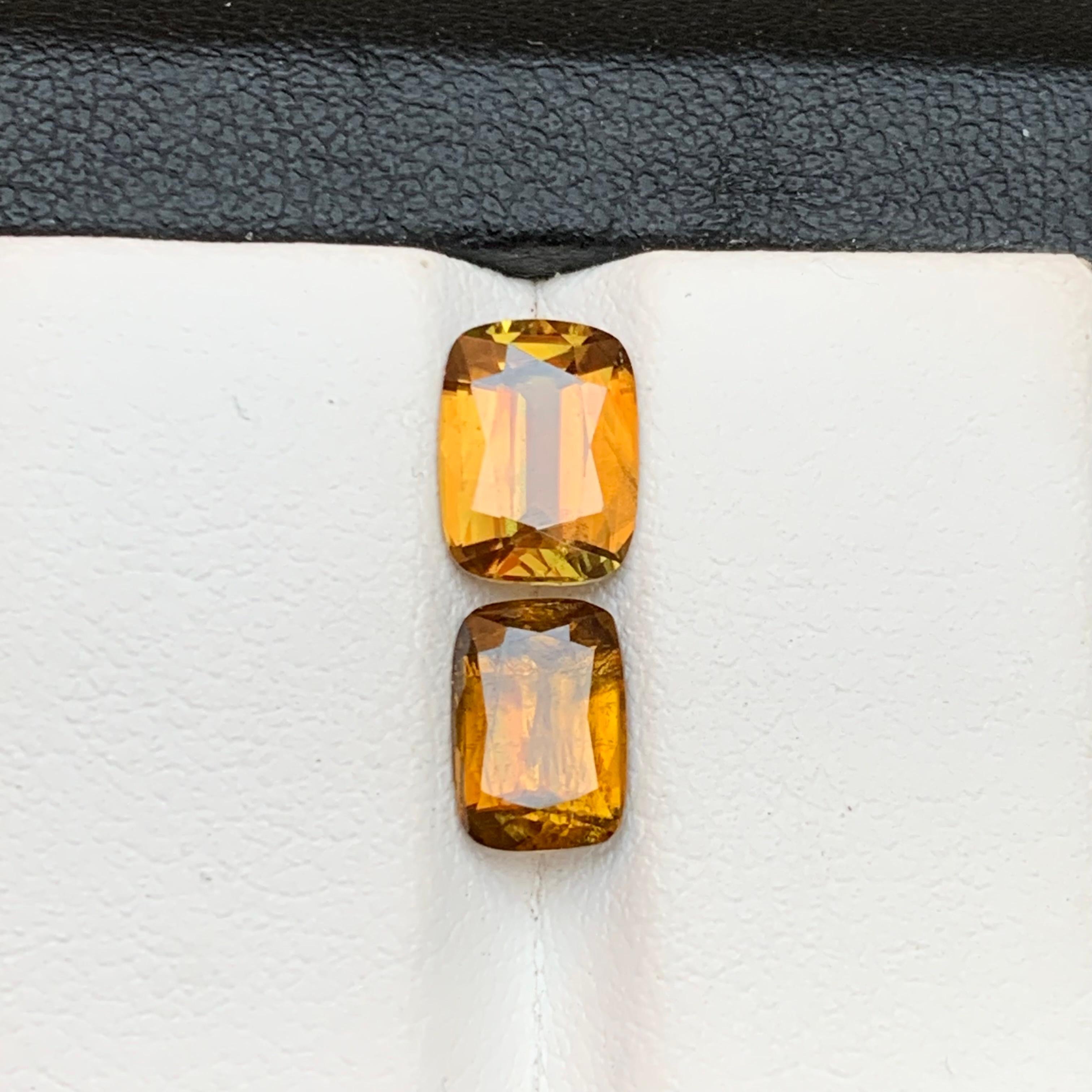 Yellowish Brown Natural Sphene/Titanite Loose Gemstones 3.30Ct Cushion Cut-Jewel For Sale 5