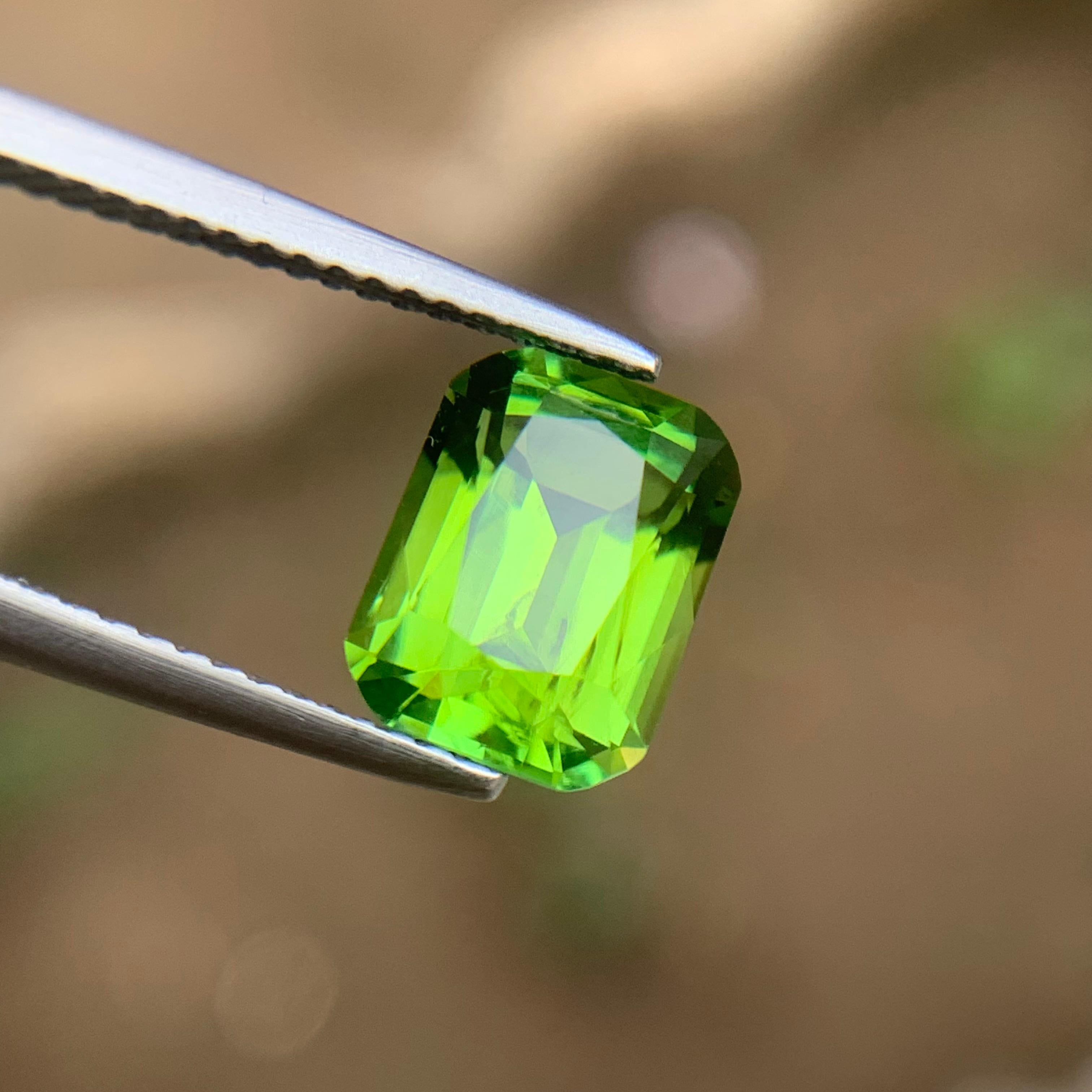 Gelblich grüner Turmalin 2,62 Karat Natürlicher Turmalin Loser Edelstein Cushion-Schliff im Angebot 7