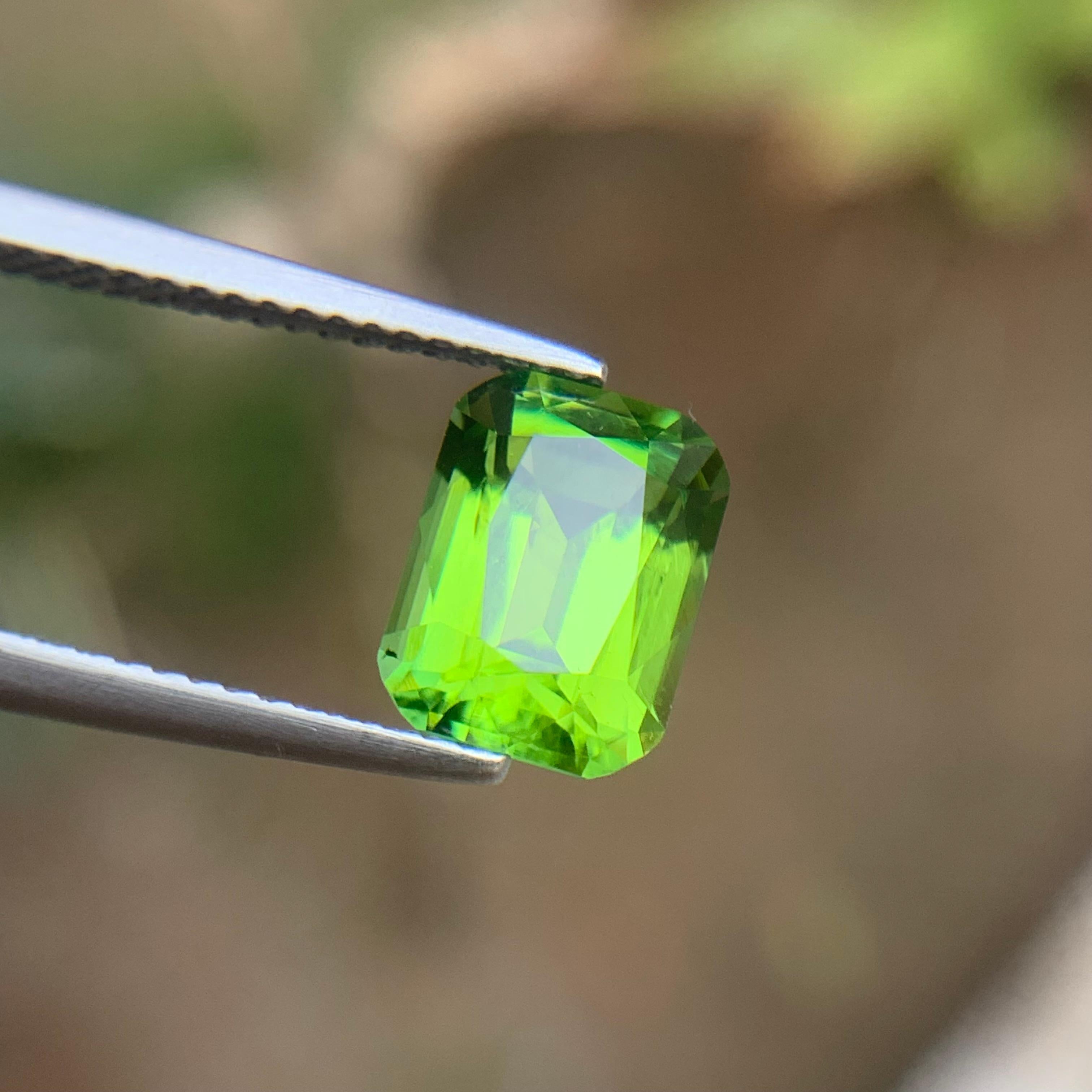 Gelblich grüner Turmalin 2,62 Karat Natürlicher Turmalin Loser Edelstein Cushion-Schliff (Kissenschliff) im Angebot