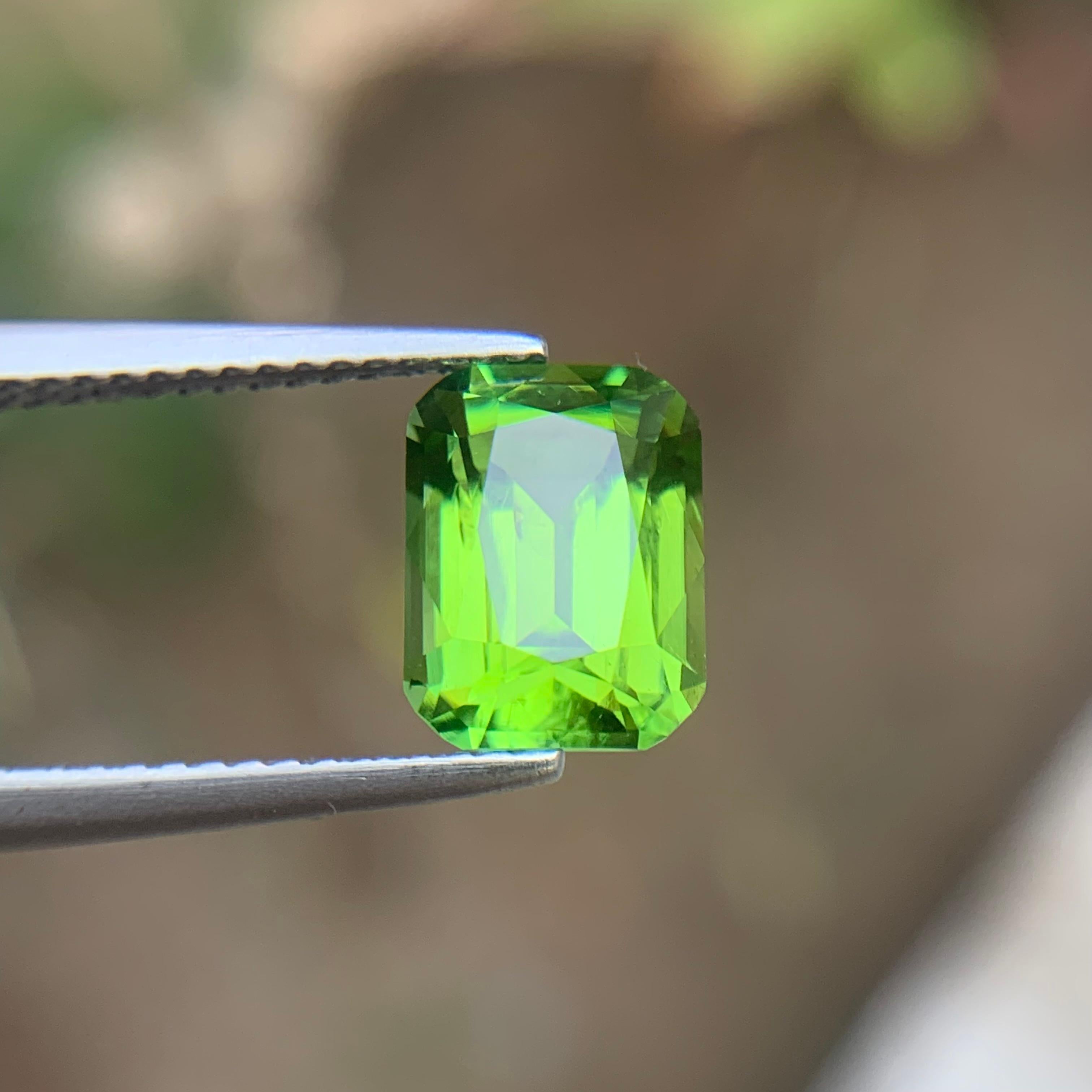 Gelblich grüner Turmalin 2,62 Karat Natürlicher Turmalin Loser Edelstein Cushion-Schliff im Angebot 3