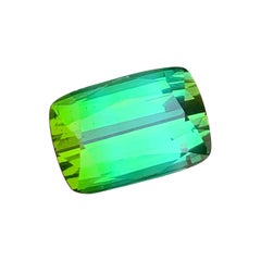 Yellowish Mint Green Step Cushion Cut Tourmaline Faceted Gemstone for Jewellery