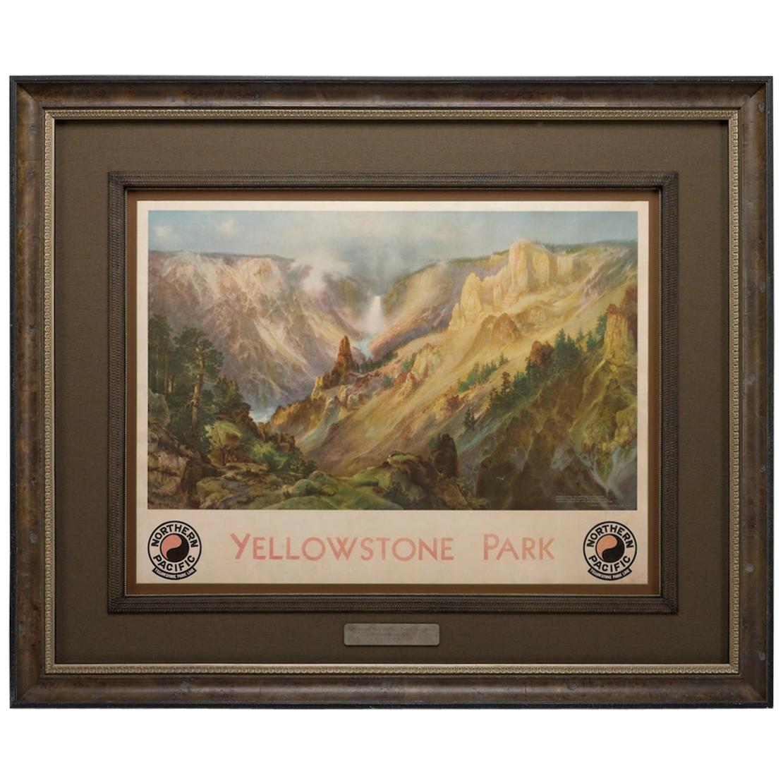 Northern Pacific Railroad Poster, "Yellowstone Park" after Thomas Moran, 1924 For Sale