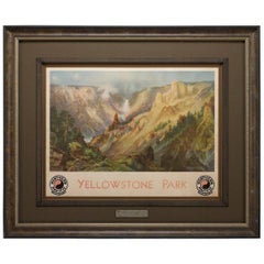 Affiche des chemins de fer du Nord- Pacifique, « Yellowstone Park » d'après Thomas Moran, 1924