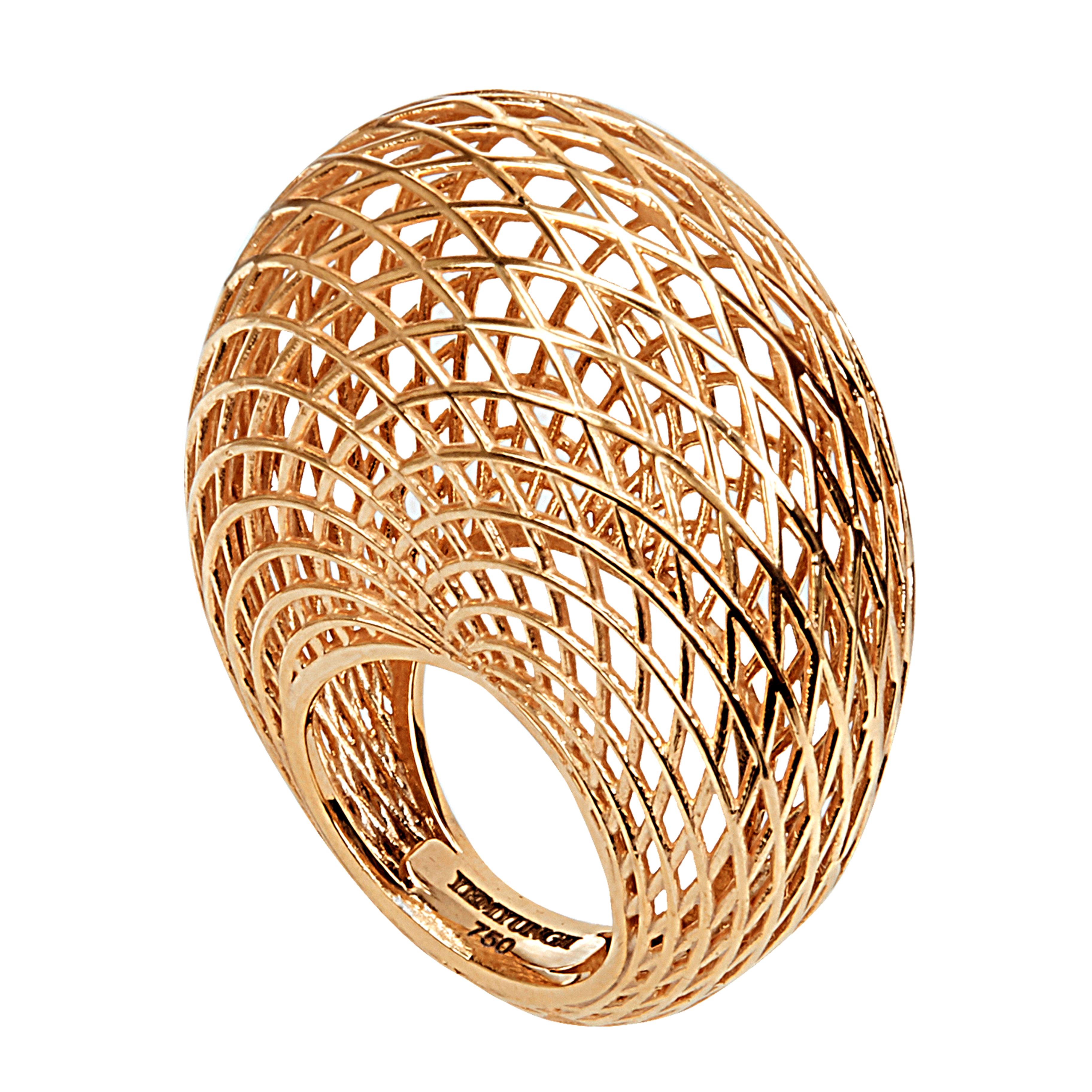 Yemyungji 18 Karat Yellow Gold Blooming Dome Ring In New Condition For Sale In Seoul, Seoul
