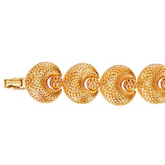 Yemyungji 18 Karat Yellow Gold Blooming Hinged Bracelet