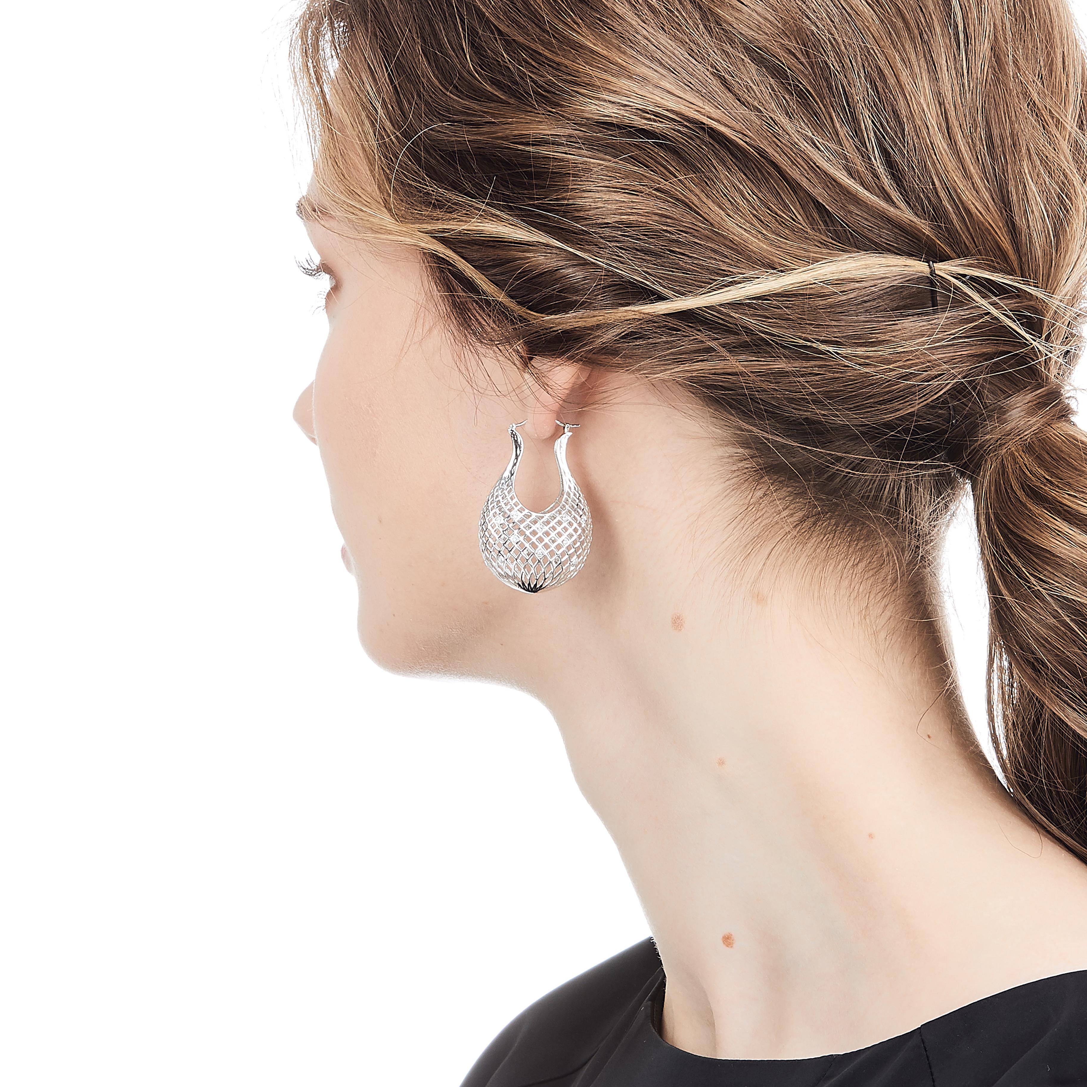 Yemyungji Diamond 18 Karat White Gold Blooming Earrings For Sale 1