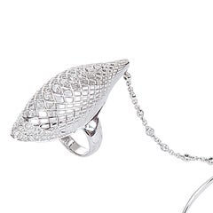 Yemyungji Diamond 18 Karat White Gold Ring Bracelet